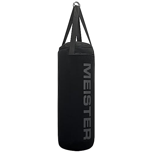 Meister Typhoon Wassergefüllter Schwerer Boxsack mit Luftkern und Neoprenhülle für Boxen und MMA – 111,8 cm / 45,4–63,5 kg – Schwarz von Meister