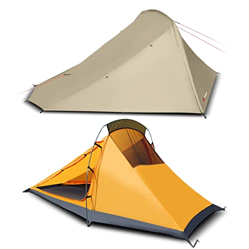 Trimm 2 Personen Outdoor Zelt Trekkingzelt Bivak Sand mit 10000mm Wassersäule, hochwertig und robust für den nächsten Trip in die Berge von Melan-Store