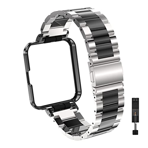 Metall Armbänder für Xiaomi Mi Watch Lite/Redmi Watch Armband Edelstahl Solo Loop für Damen/Herren Watch Ersatzarmband Kompatibel mit Xiaomi Mi Watch Lite/Redmi Watch (I) von Menglo