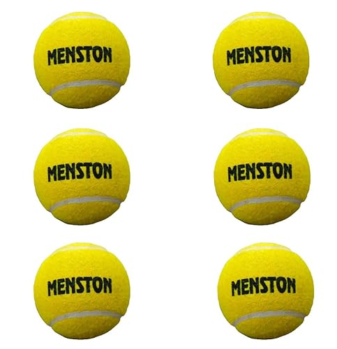Menston Tennisball, Trainingsball, robuster Übungsball, Gummi, Training, Cricketball, 6 Stück von Menston