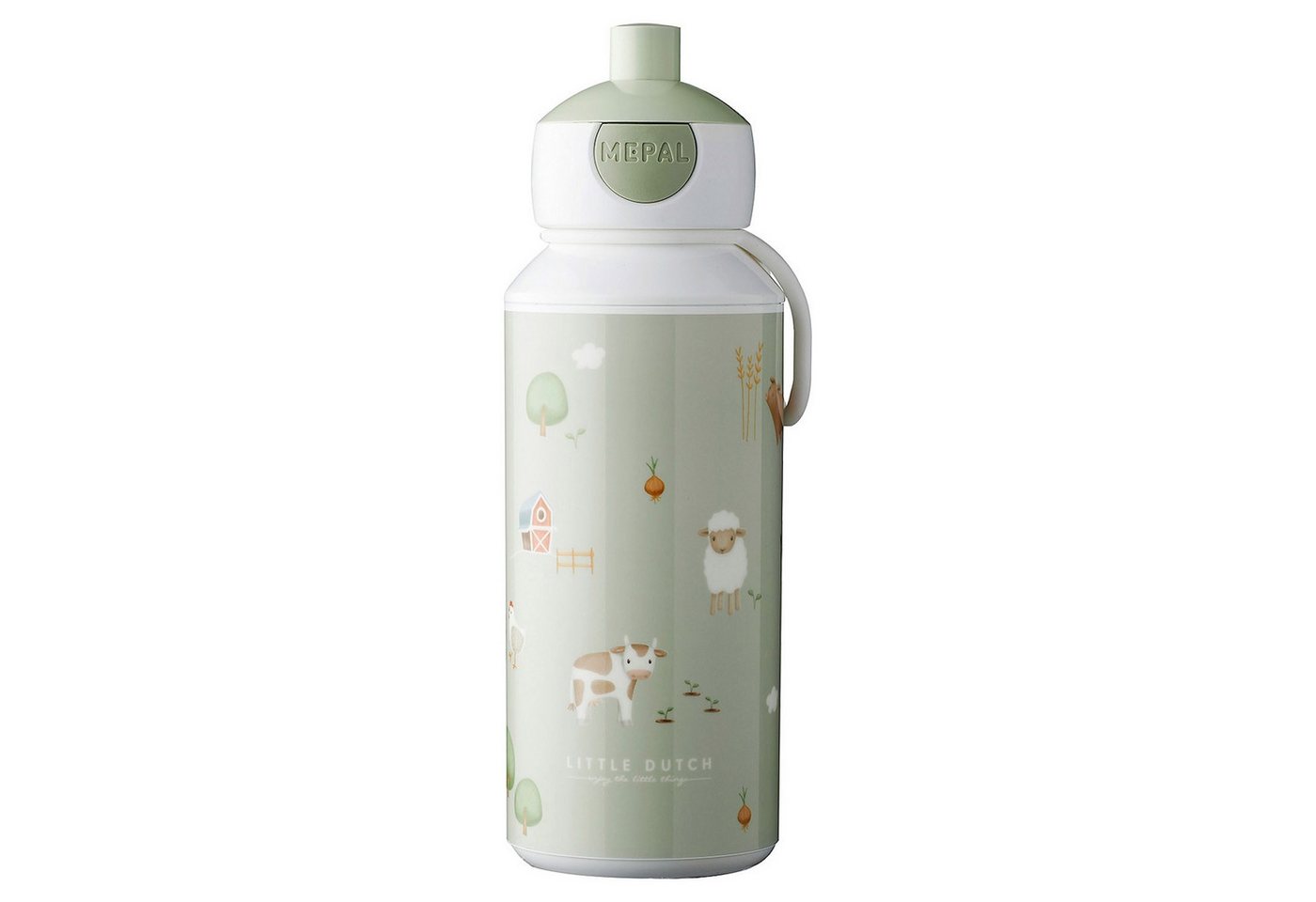 Mepal Trinkflasche CAMPUS, Grün, Weiß, Ø 6,5 cm, Kunststoff, 400 ml von Mepal