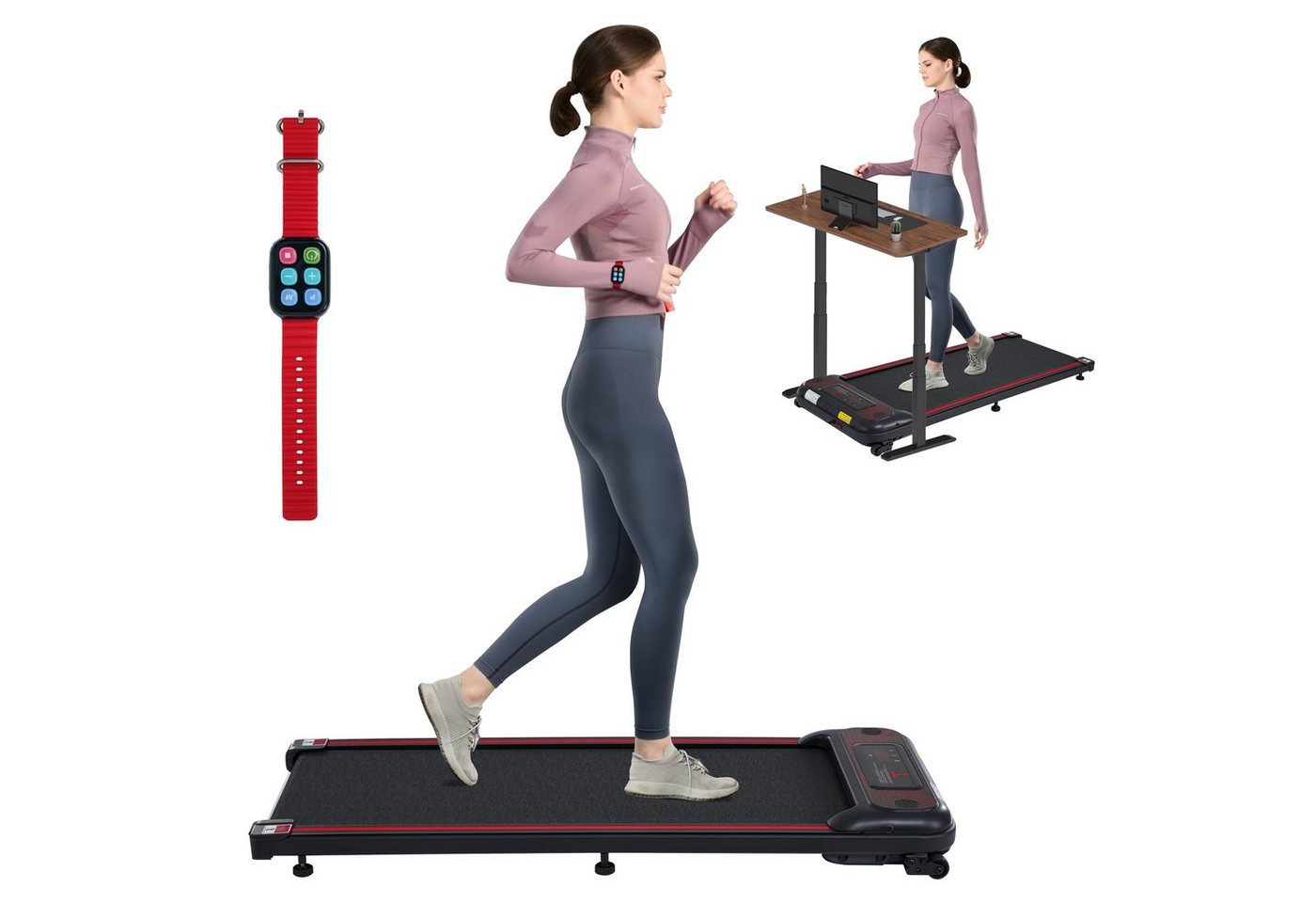 Merax Laufband, 1-6 KM/H, Underdesk Treadmill, Walking Jogging Pad von Merax