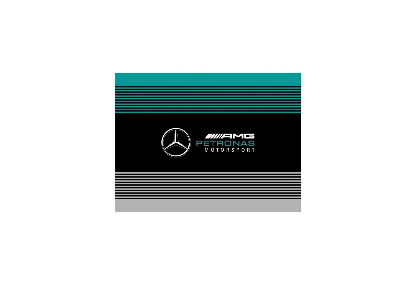 Mercedes AMG Petronas Fahne Logo (90 x 120 cm), mit Saum von Mercedes AMG Petronas