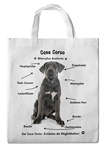 Merchandise for Fans Einkaufstasche - 38 x 42 cm - Motiv: Alternative Anatomie Hund Cane Corso 03 von Merchandise for Fans