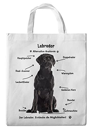 Merchandise for Fans Einkaufstasche - 38 x 42 cm - Motiv: Alternative Anatomie Labrador 06 von Merchandise for Fans