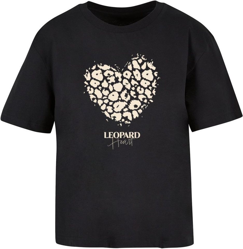 Merchcode T-Shirt Ladies Leopard Heart Everyday Tee Merchcode T-Shirt Ladies Leopard Heart Everyday Tee von Merchcode