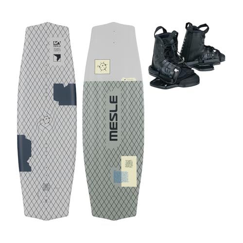 Mesle Wakeboard-Set Liberty 128 cm mit Moto Bindung Junior, Package für Kinder/Jugend, Board für Anfänger und Fortgeschrittene, Körpergewicht 20 bis 50 kg, blau schwarz von Mesle
