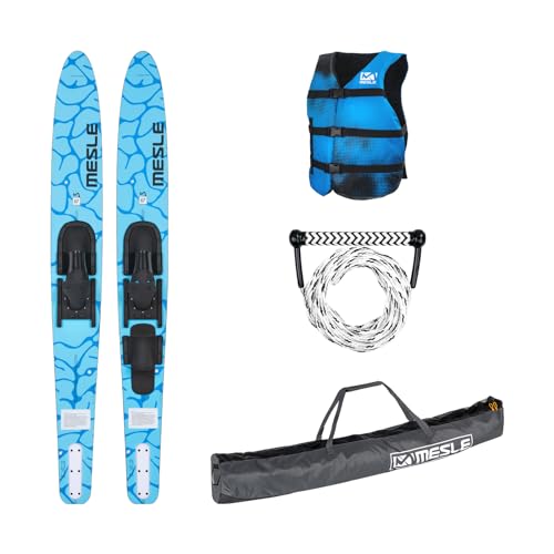 Mesle Wasser-Ski Set Strato 170 cm mit Weste Sportsman + Leine Combo + Tasche Universal, Anfänger und Fortgeschrittene Combo-Ski für Erwachsene von Mesle