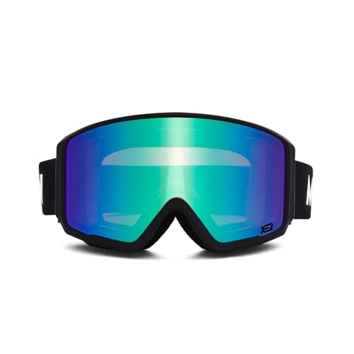 MessyWeekend Skibrille Herren & Damen für Allwetter mit magnetisch Wechselgläser - 100% UV Schutz & OTG - Schlechtwetter Wechselgläser - Snowboardbrille & Ski Brille für Frauen & Männer - FLIP von MessyWeekend