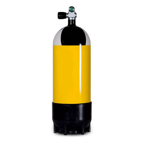 Metalsub Single Valve 18l 232 Scuba Tank Gelb,Schwarz von Metalsub