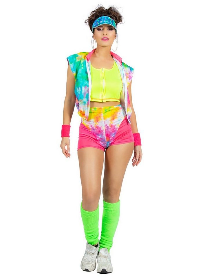 Metamorph Kostüm Rollerskate Girl Kostüm, Greller Aerobic Dress wie aus einer parallelen Plastikwelt von Metamorph