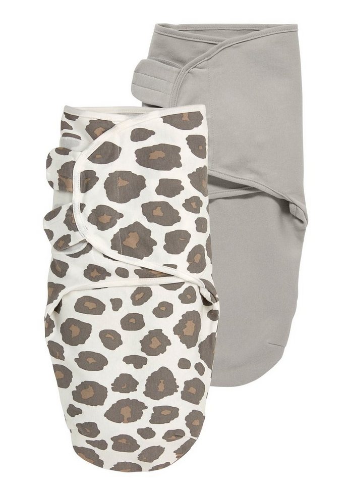 Meyco Baby Pucksack Swaddlemeyco Panther, Uni Neutral/Grey (2 tlg), 0-3 Monate von Meyco Baby