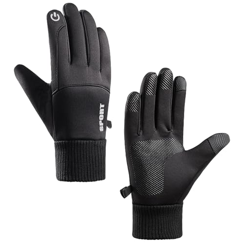 Mezere Winterhandschuhe Herren Reithandschuhe Damen Touchscreen Handschuhe,Warme Winter Fahrradhandschuhe Thermo Laufhandschuhe rutschfest Sporthandschuhe mit Verdicktem Fleece-Futter von Mezere