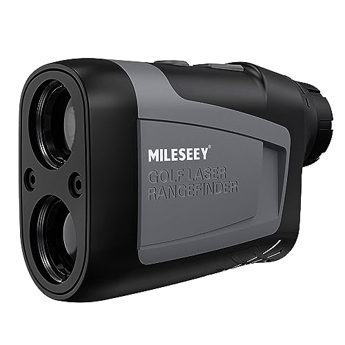 MiLESEEY Laser Golf Entfernungsmesser 600M mit Slope, ± 0,5m Genauigkeit, Flaggensperre mit Vibration, Slope On Modus,Slope Off Modus,Scan Modus, 6 facher Vergrößerung von MiLESEEY