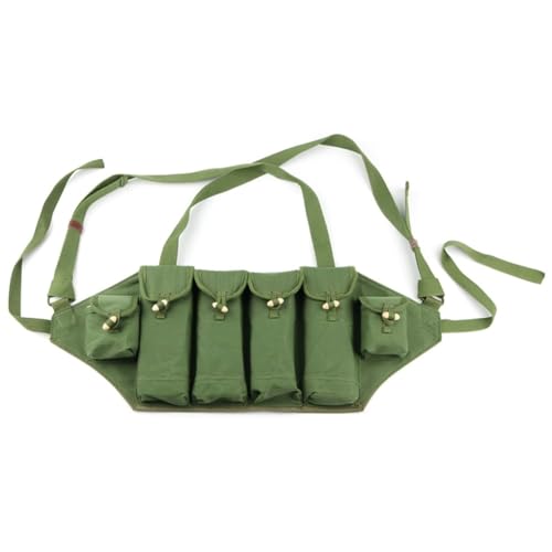Chest Rig Bag verstellbare Munitionstasche aus Segeltuch Molle Brusttasche mit 6 Taschen für die Jagd Camping Filmrequisiten von MiOYOOW