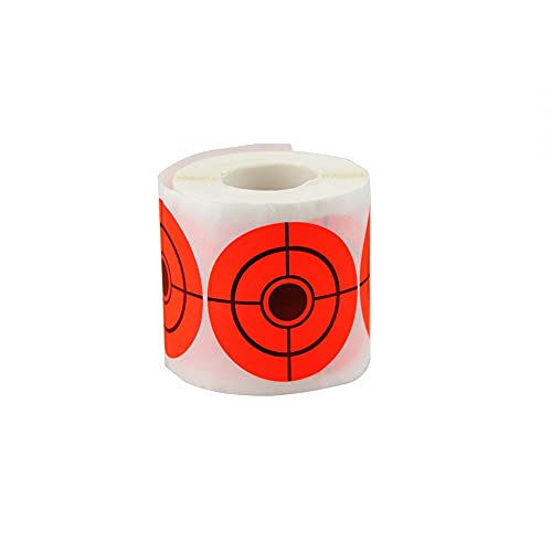 MiOYOOW 1 Rolle Splatter Ziele Shooting Runde Selbstklebende Ziel Aufkleber, 2" 250 Stück Jagd Zielscheiben Ziel Aufkleber Runde für Bogenschießen Bogenjagd von MiOYOOW