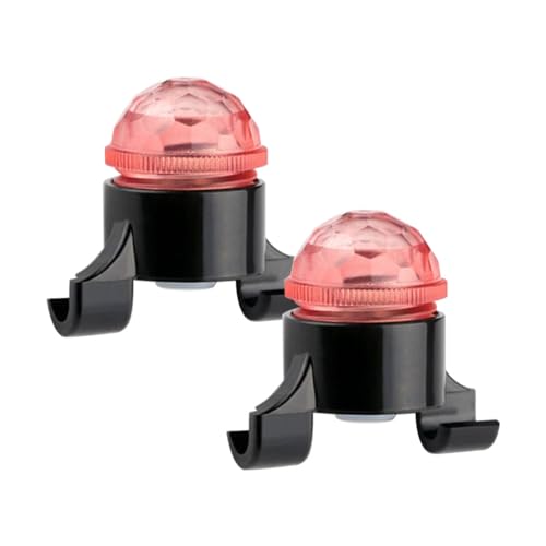 MiOYOOW 2PCS Angeln Bissanzeiger, Elektronische Clip On Angelrute Spitzenglocken, Nachtlicht Knicklicht Angeln Bissalarmglocke mit LED Leuchten für Tages- und Nachtangeln von MiOYOOW