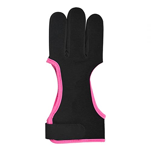 MiOYOOW Bogenschießen Handschuh,Atmungsaktiv Lederhandschuh DREI Finger Schutz Rutschfester Bogenschiessen Schutzhandschuh für Männer Frauen Jugend Anfänger von MiOYOOW