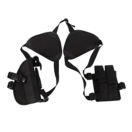 Schulterholster vertikaler Schulterholster mit doppelten Magazintaschen Verstellbarer Pistolenholster von MiOYOOW