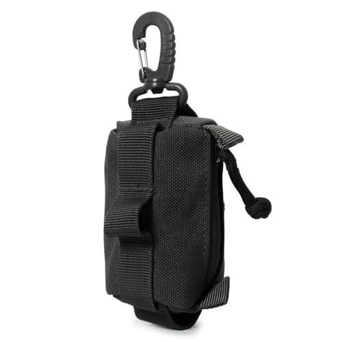 Utility EDC Tasche, Taktische Schlüsselanhänger Geldbörse, Molle Tasche, Kompaktes Zubehör mit Karabiner für Sport Wandern Camping von MiOYOOW