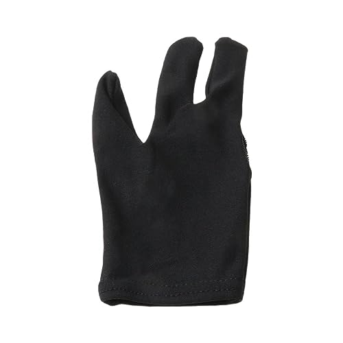 Miaelle 1 x schwarze Billard-Handschuhe, 3-Finger-Handschuhe, modisch von Miaelle