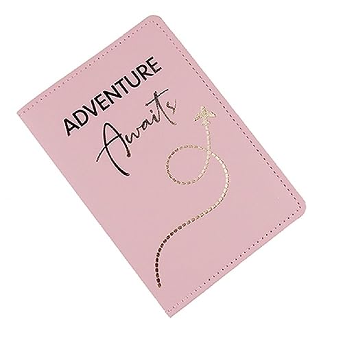 Miaelle Einfache Reisepasshülle aus PU, stilvolles Kreditkartenetui für Damen und Herren, Hochzeitsgeschenk, Reisebrieftasche, rose von Miaelle