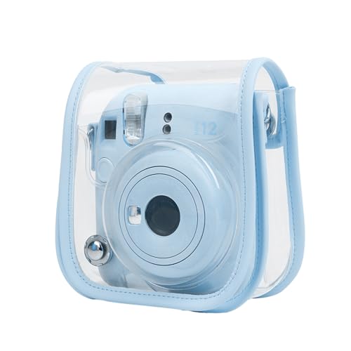 Miaelle Pflegeleichte Schutzhülle, Haltbarkeit und stilvolle Kameratasche für Mini12-Kamera, Hochleistungs-Schultertaschen, verstellbare Riemen, Kamerataschen, Hortensie blau von Miaelle