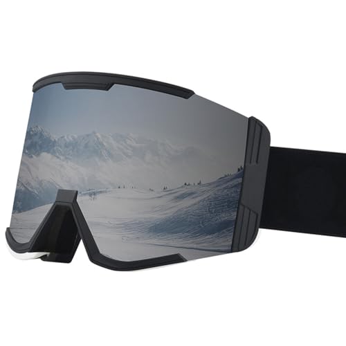 Miaelle Snowboardbrille, UV-Schutz, Anti-Beschlag, Weitsicht, Ski-Brille für Herren und Damen, kratzfest, beschlagfrei, Skibrille von Miaelle