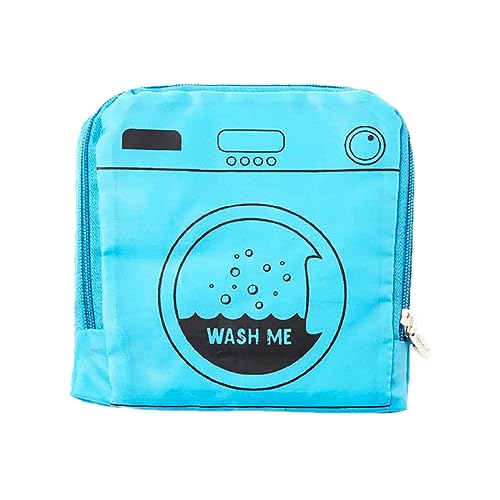 Miamica Faltbarer Reise-Wäschesack "Wash Me" blau - leichtes, langlebiges Design mit Kordelzugverschluss, Einheitsgröße von MIAMICA