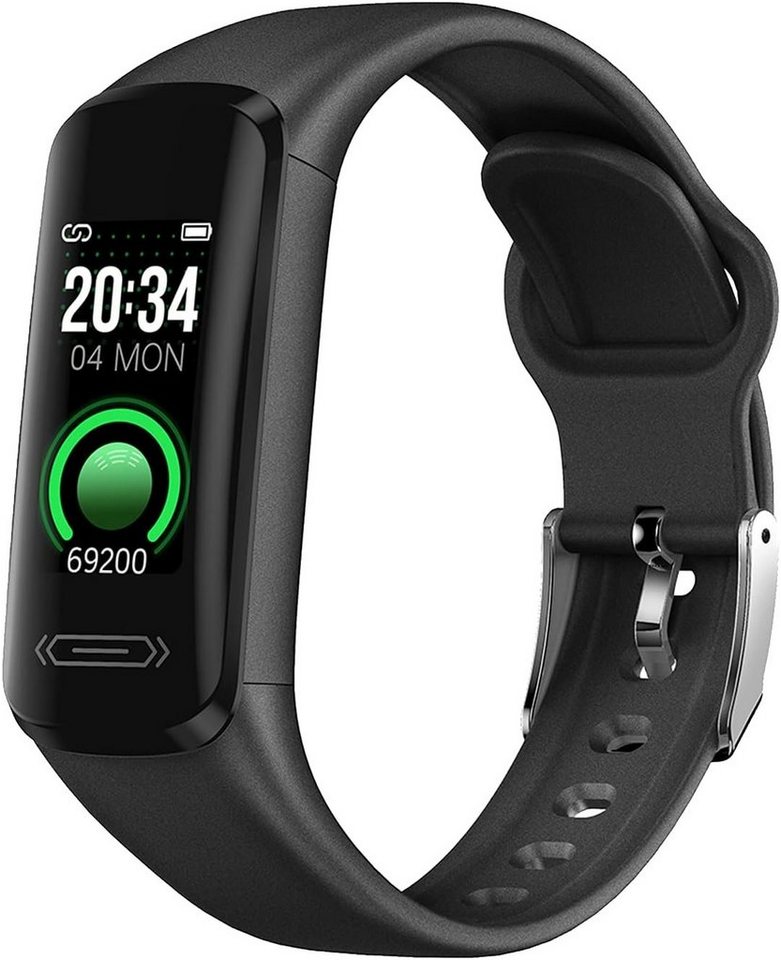 MicLee Smartwatch (0.9 Zoll, Andriod iOS), Fitness Armband mit Pulsmesser Fitness Tracker Uhr Wasserdicht IP68 von MicLee