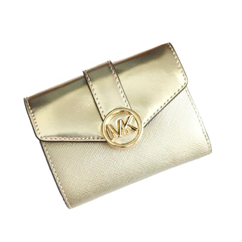 Michael Kors Geldbörse für Damen Carmen MK Logo Wallet, Gold, Casual von Michael Kors