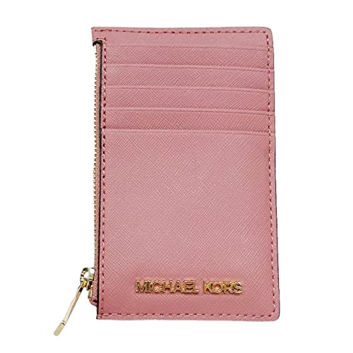 Michael Kors Jet Set Travel Medium Top Zip Card Case Wallet Coin Pouch Rose Pink Ose, Wallet von Michael Kors