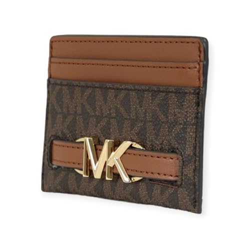 Michael Kors Reed Large Card Holder Wallet MK Signature Logo Leather, Braun, Kartenhalter von Michael Kors