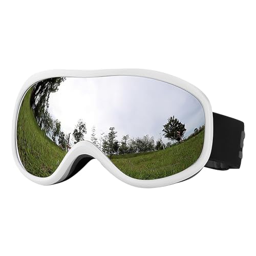 Micozy Weißer Rahmen doppelte Schicht Anti-Fog Skibrille großes Sichtfeld Skibrille Outdoor Schneebrille Erwachsene (C) von Micozy