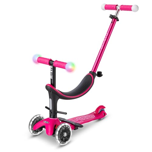 Mini 2 Grow Scooter 4-in-1 Push along Trike Scoote and Ride Pink von MICRO