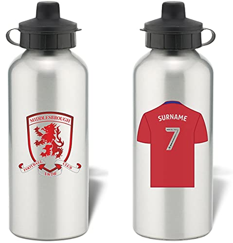 personalisierbar Middlesbrough FC Aluminium Wasser Flasche von Middlesbrough F.C.