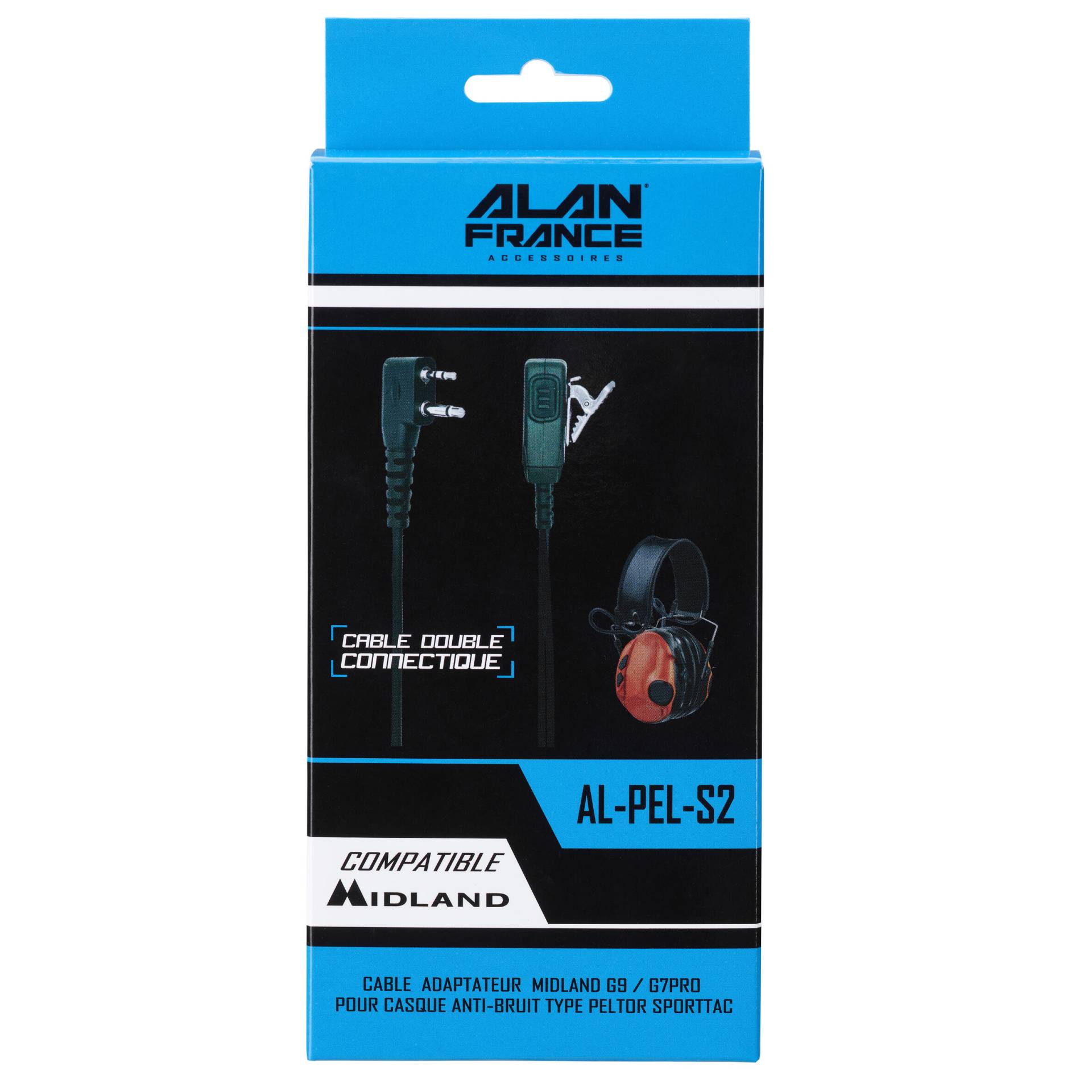 Kabel für Gehörschutz SPORTTAC – Kompatibel mit Walkie-Talkie MIDLAND G9 von Midland