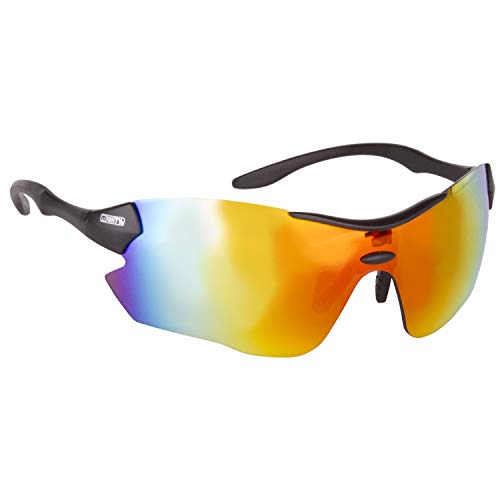 Mighty Unisex – Erwachsene Rayon G4 Pro Fahrrad-und Sportbrille, Sonnenbrille, Mattschwarz von Mighty