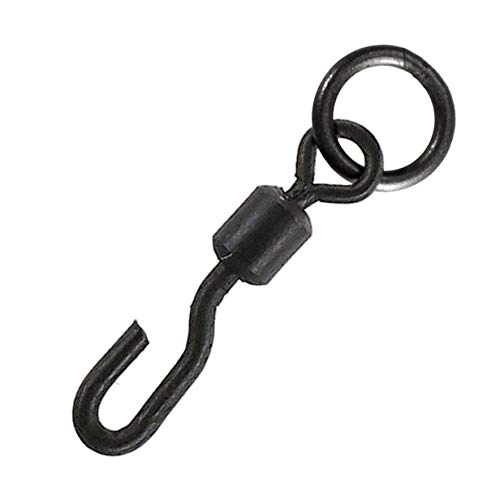 Mikado 10 x Ronnie Rig Swivel Wirbel Karpfenwirbel #11 schwarz von Mikado