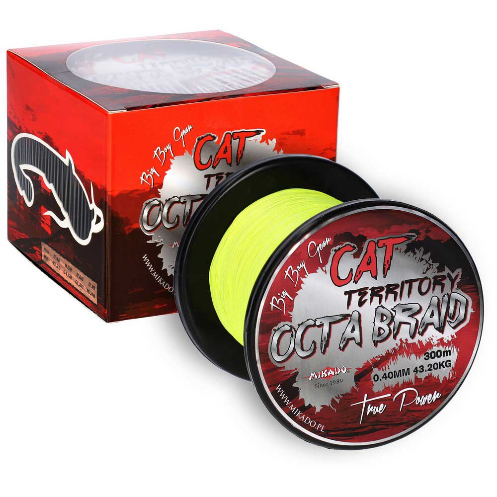 Mikado Cat Territory Octa Braided Line 300 M Gelb 0.500 mm von Mikado