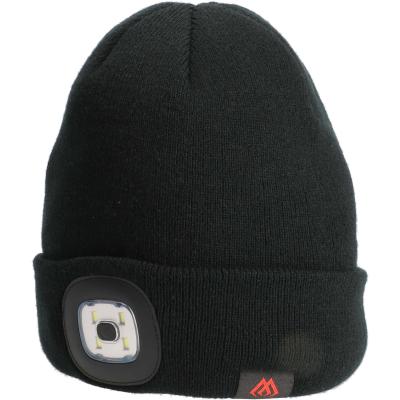 Mikado Wintermütze - Led - Beanie - Schwarz von Mikado