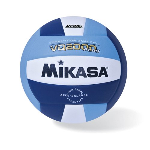 Mikasa VQ2000 Micro Cell Volleyball, Unisex, Mikasa Micro Cell Volleyball, Blau/Marineblau/Weiß., VQ2000-CNW, Columbia Blau/Marineblau/Weiß, Official Size and Weight von Mikasa