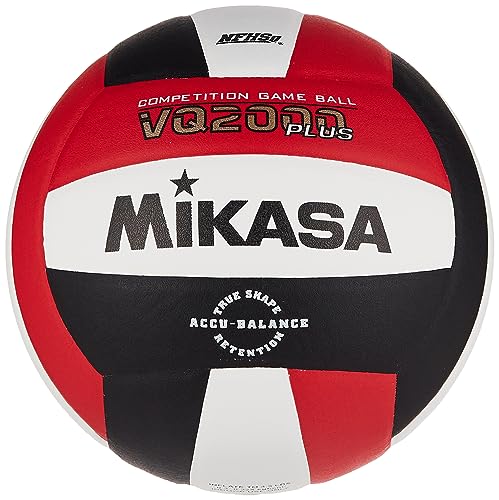 MIKASA VQ2000 Micro Cell Volleyball, Unisex, Micro Cell Volleyball (rot/weiß/schwarz), VQ2000-CAN, Rot/Weiß/Schwarz, Einheitsgröße von Mikasa