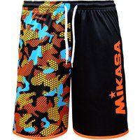MIKASA Beachvolleyball Shorts Camouflage Herren schwarz/orange M von Mikasa