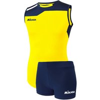 MIKASA Volleyball Trikot Set Damen gelb/navy/weiß L von Mikasa