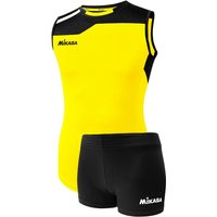 MIKASA Volleyball Trikot Set Damen gelb/schwarz/weiß L von Mikasa