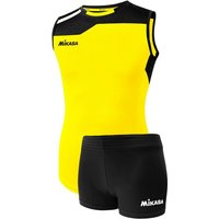 MIKASA Volleyball Trikot Set Damen gelb/schwarz/weiß S von Mikasa