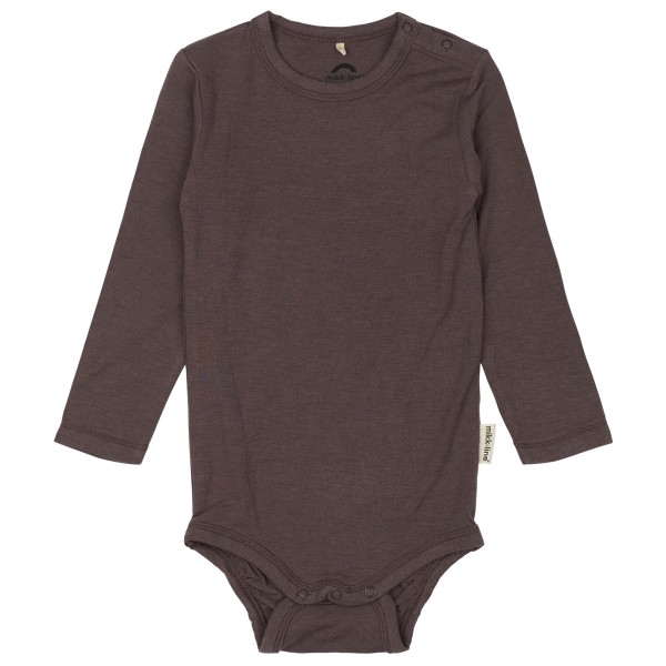 Mikk-Line - Kid's Wool/Bamboo L/S Body - Merinounterwäsche Gr 74 braun von Mikk-Line