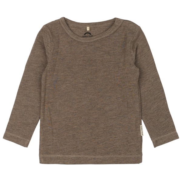 Mikk-Line - Kid's Wool/Bamboo L/S Top - Merinoshirt Gr 86 braun von Mikk-Line