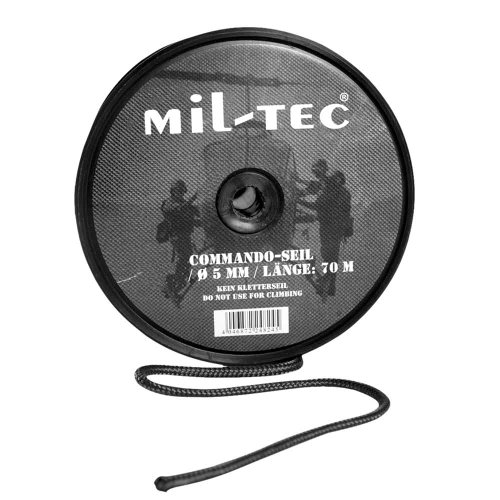 Mil-Tech Unisex – Erwachsene Commando-Seil-15942002-005 Commando-Seil, Schwarz, Einheitsgröße von Mil-Tec